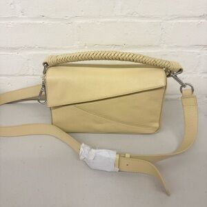 NWT Walter Baker Jagger Leather Crossbody Bag Butter Yellow